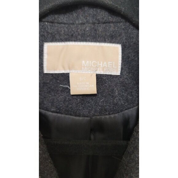 Michael Kord Gray Wool Blend Double-Breasted Peacoat  Size S - Picture 13 of 15